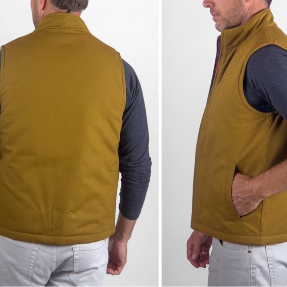 Tailor Vintage Quilted Flannel Lined Full Zip Vest Bronze Brown size small - Picture 8 of 13